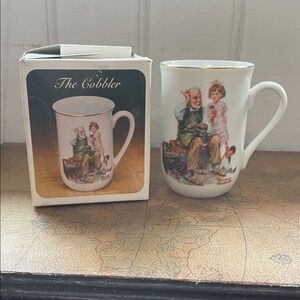 Norman Rockwell Porcelain Mug With Original Box